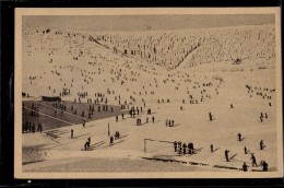 Oberwiesenthal - S/w Wintersportplatz Mit Fichtelberg   Mit Zusatzstempel Von Gasthaus - Oberwiesenthal