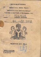Permis De Conduire - Republic Of Nigeria - International Driving Permit (Motor Traffic) - Zonder Classificatie