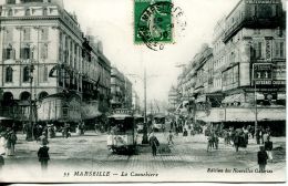 N°58118 -cpa Marseille -la Cannebière -tramway- - Strassenbahnen