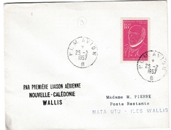 Paris Nouméa Wallis 1957 - 1er Vol  - Inaugural Flight Erstflug - Mata Utu - Lettres & Documents