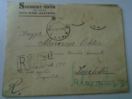 D154312  Romania Cover Satu Mare Szatmárnémeti 1922 Registered  Szeibert Ádám Uri Szabó  -Baia Sprie 1922 - Lettres & Documents