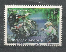 ANDORRA: Championnat Du Monde De Trial En Andorre. Un Timbre Oblitéré, 1 ère Qualité - Motorbikes