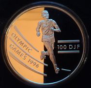 Djibouti 100 Francs 1994 Silver Proof "olympic Games 1996" (free Shipping Via Registered Air Mail) - Gibuti