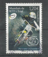 Championnat Du Monde De Trial En Andorre. Un Timbre Oblitéré, 1 ère Qualité - Motorbikes