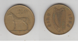 IRLANDE  20 PENCE 1992 - Irlanda