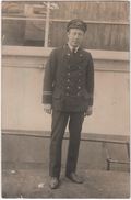 Carte Photo Marine 1920's RPPC Navy Capitaine D'un Navire à Identifier - Sailing Vessels