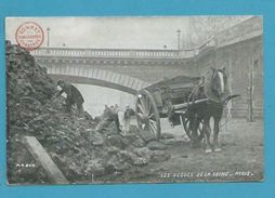 CPA LES BERGES DE LA SEINE Métier Chargement De Pierres Attelage PARIS - La Seine Et Ses Bords