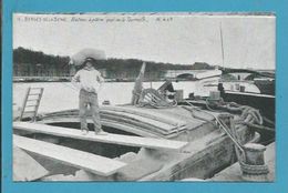 CPA 11 LES BERGES DE LA SEINE Métier Bateau à Plâtre Quai De La Tournelle PARIS - Le Anse Della Senna