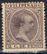 Sello 2 Ctvos FILIPINAS Españolas, VARIEDAD Impresion, Num 93 * - Philippinen