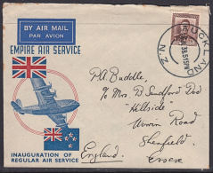 F0051 NEW ZEALAND 1938, First Flight Cover, Empire Air Service - Storia Postale