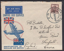 F0112 NEW ZEALAND 1938, First Flight Cover, Empire Air Service - Briefe U. Dokumente