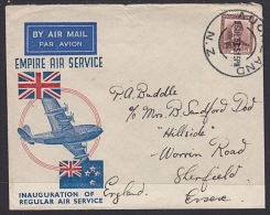 F0153 NEW ZEALAND 1938, First Flight Cover, Empire Air Service - Lettres & Documents