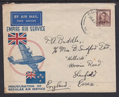 F0154 NEW ZEALAND 1938, First Flight Cover, Empire Air Service - Cartas & Documentos
