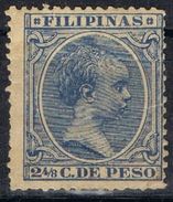 Sellos 2 4/8 Ctvos FILIPINAS Españolas, VARIEDAD Impresion, Num 81 * - Philippines