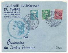 Enveloppe Illustrée DRAIM - Marseille Journée Du Timbre 1949 - Affr. Gandon / Cérès - 1945-54 Marianna Di Gandon