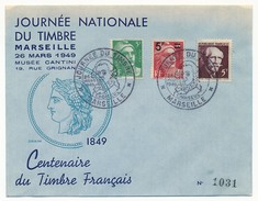Enveloppe Illustrée DRAIM - Marseille Journée Du Timbre 1949 - Affr. Composé Gandon / Langevin - 1945-54 Maríanne De Gandon