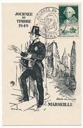 Carte Postale Illustrée DRAIM - Marseille Montée Des Accoules - Journée Du Timbre 1949 - Affr. Choiseul - Brieven En Documenten