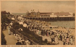 CPA - Carte Photographie - Clacton-on-Sea. - Lower West Promenade And Pier. 1948. - Clacton On Sea