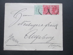 GB / England 1905 Beleg Nach Augsburg. Briefumschlag Howard Hotel Victoria EMB. Mit Ankunftstempel - Lettres & Documents