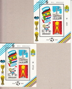 Correos Uruguay World Cup FIFA And Rimet- Two Sheet Perforated And Imperforated. Football Soccer New. - Ungebraucht
