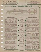 FICHE RTA 1958 CHEVROLET - Other Plans