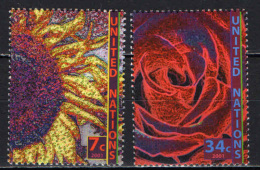 NAZIONI UNITE - NEW YORK - 2001 - GIRASOLE E ROSA - NUOVI MNH - Ungebraucht