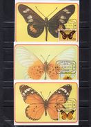 St Tome &Principe 1979 6 Cartes Maximum Série Papillons Locaux ... 02481-82 - Mariposas