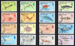 BRITISH ANTARCTIC TERRITORY 1984 Definitives / Marine Life: Set Of 16 Stamps CANCELLED - Gebraucht