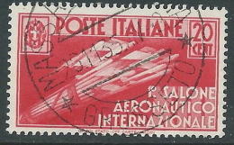 1935 REGNO USATO SALONE AERONAUTICO INTERNAZIONALE 20 CENT - S384-14 - Oblitérés