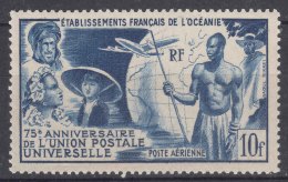 French Oceania Oceanie 1949  UPU Airmail PA Yvert#29 Mint Never Hinged - Unused Stamps