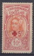 French Oceania Oceanie Croix Rouge 1915 Yvert#42 Mint Hinged - Unused Stamps