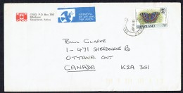 SWAZILAND  1987  Air Letter To Canada  70c. Butterfly  SG 525 - Swaziland (1968-...)