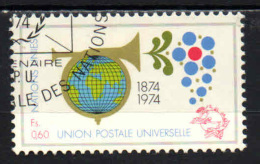 NAZIONI UNITE - GINEVRA - 1974 - CENTENARIO DELL'UPU - USATO - Oblitérés