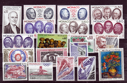 Monaco 1976 Année Complète Postes 1043 à 1078 Neuf Avec Trace De Charnière* TB  MH  Con Charnela Cote **70 - Full Years