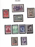 POLOGNE 1947 CROIX ROUGE CELEBRITES SERIE COURANTE ANNIVERSAIRES METIERS  480 A 482  499 503 A 508 MH MNH - Nuevos