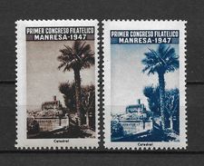 LOTE 1381  ///  PRIMER CONGRESO FILATELICO  MANRESA 1947 **MNH  LUXE        ¡¡¡¡¡¡ LIQUIDATION !!!!!!! - Emisiones Nacionalistas