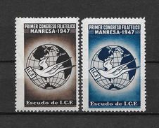 LOTE 1381  ///  PRIMER CONGRESO FILATELICO  MANRESA 1947 **MNH  LUXE        ¡¡¡¡¡¡ LIQUIDATION !!!!!!! - Nationalist Issues