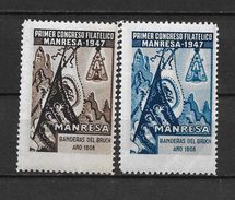 LOTE 1381  ///  PRIMER CONGRESO FILATELICO  MANRESA 1947 **MNH  LUXE        ¡¡¡¡¡¡ LIQUIDATION !!!!!!! - Nationalist Issues