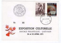 38365-ZE-BELGIQUE-EXPOSITION CULTURELLE-AMICALE PHILATELIQUE-QUIEVRAIN-24 Et 25 AVRIL 1971 - Quievrain