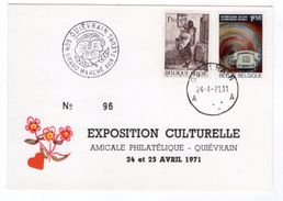 38365-ZE-BELGIQUE-EXPOSITION CULTURELLE-AMICALE PHILATELIQUE-QUIEVRAIN-24 Et 25 AVRIL 1971 - Quiévrain