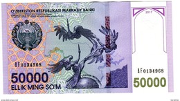 UZBEKISTAN: NEW Banknote 50000 SOM SUM SOUM 2017 UNC - Ouzbékistan
