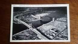 CPA USA - NEW YORK - AIRPLANE VIEW OF THE TRIBOROUGH & HELL GATE BRIDGES - Multi-vues, Vues Panoramiques