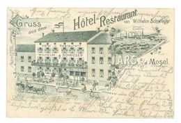 57 - Gruss Aus Dem ARS SUR MOSELLE - Hôtel Restaurant....(Litho 1901) - Ars Sur Moselle