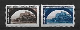 LOTE 1383  ///  PRIMER CONGRESO FILATELICO  MANRESA 1947 **MNH  LUXE        ¡¡¡¡¡¡ LIQUIDATION !!!!!!! - Nationalist Issues