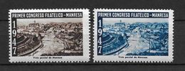 LOTE 1384  ///  PRIMER CONGRESO FILATELICO  MANRESA 1947 **MNH  LUXE        ¡¡¡¡¡¡ LIQUIDATION !!!!!!! - Emissions Nationalistes