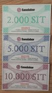 Slovenia Sanolabor 1000, 2000, 10000 Tolarjev UNC Coupons Medical Ortopedic Equipment - Eslovenia