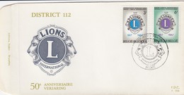 BELGIQUE - FDC 50e ANNIVERSAIRE LIONS INTERNATIONAL - 14.1.67 BELOEIL /1 - 1961-1970