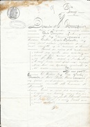 Acte Notarié 1878, Me. Hennequin à Bricquebec. Entre François Lemarié, Caroline Delacotte Et Jean Pierre Nicolas Travert - Zonder Classificatie