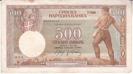 SRBIJA   500  DINARA  1942 - Servië
