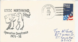 Operation DeepFreeze 1971-1972 En Antarctique (USCG Cutter Northwind), Lettre Postée Navire - Programmi Di Ricerca